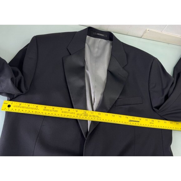 Calvin Klein Tuxedo 2 Pc Set 46L Jacket 38X32 Pants Pleated 100% Wool 2 Button - Picture 9 of 16